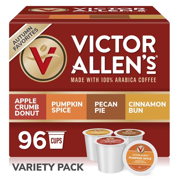 Victor Allen Victor Allen's Coffee Autumn Favorites Variety Pack, Medium Roast, 96 Count, Single Serve Coffee Pods for Keurig K-Cup Brewers - FG014855RV