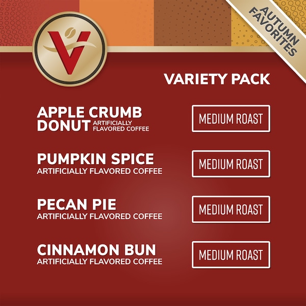 Victor Allen Victor Allen's Coffee Autumn Favorites Variety Pack, Medium Roast, 96 Count, Single Serve Coffee Pods for Keurig K-Cup Brewers - FG014855RV