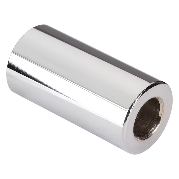 Zoro Select Spacer, 1/2 in Screw Size, Chrome Plated Steel, 2 in Overall Lg, 0.53 in Inside Dia, 5 PK - MPB1381