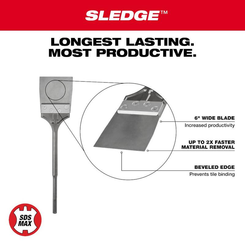 Milwaukee 6 pulgadas SLEDGE SDS-MAX Raspador para Piso - 48-62-4096