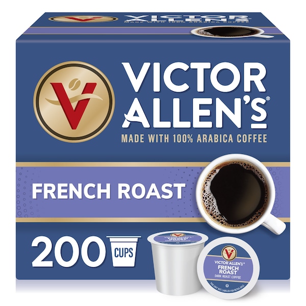 Victor Allen Victor Allen's Coffee French Roast, Dark Roast, 200 Count, Single Serve Coffee Pods for Keurig K-Cup Brewers - FG014639RV