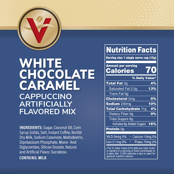 Victor Allen Victor Allen's Coffee White Chocolate Caramel Flavored Cappuccino, 42 Count, Single Serve K-Cup Pods for Keurig K-Cup Brewers - FG016401RV