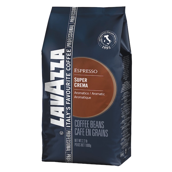 Lavazza Super Crema Espresso Blend Coffee, Espresso, Bag, Regular, Coffee, 2.2 lb - 4202