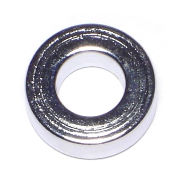 Midwest Fastener Round Spacer, Chrome Steel, 1/4 in Overall Lg, 3/8 in Inside Dia, 5 PK - 74262