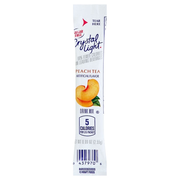Crystal Light Crystal Light Peach Drink Mix Kosher .09 oz., PK120 - 10043000007973