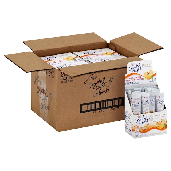 Crystal Light Crystal Light Peach Drink Mix Kosher .09 oz., PK120 - 10043000007973