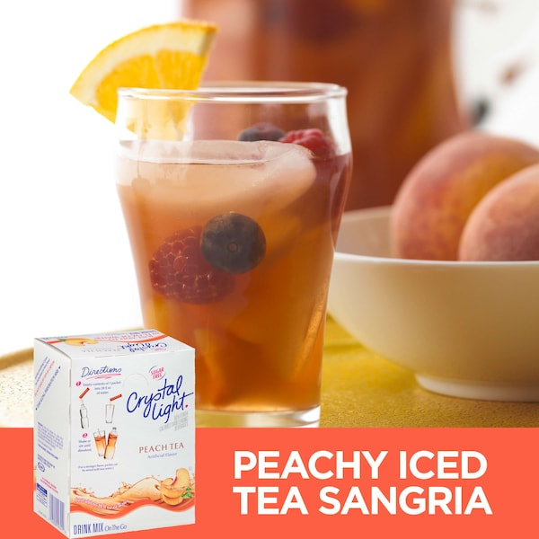 Crystal Light Crystal Light Peach Drink Mix Kosher .09 oz., PK120 - 10043000007973