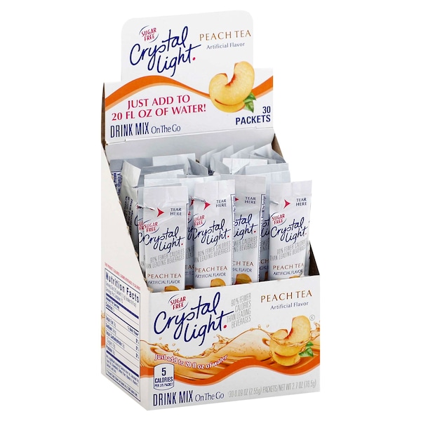 Crystal Light Crystal Light Peach Drink Mix Kosher .09 oz., PK120 - 10043000007973