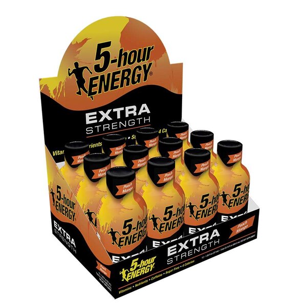 5 Hour Energy 5-Hour Energy Extra Strength Peach Mango Energy Shot 1.93 oz., PK216 - 758124