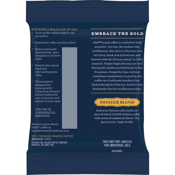 Folgers Folgers 1850 2.5 oz. Pioneer Blend, PK24 - 2550021511