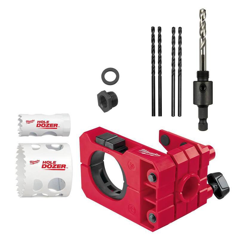 Set de sierra de agujero bimetálica para instalación de cerradura de puerta de Milwaukee - 49-22-4073