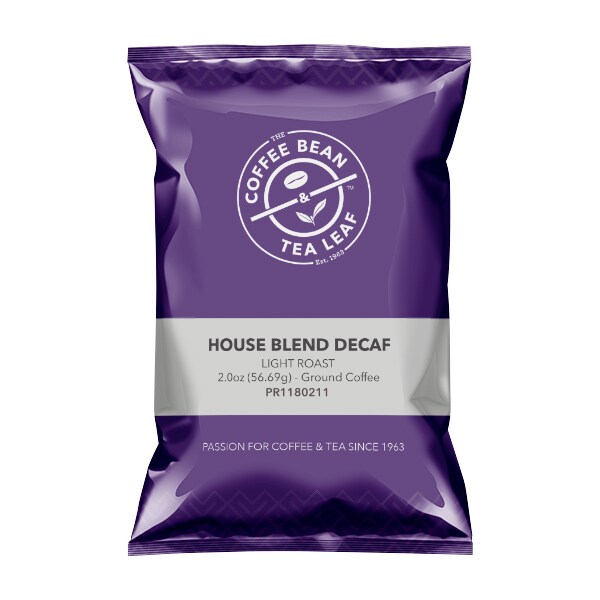 Coffee Bean & Tea Leaf House Blend Decaf 2.0 oz Fraction Packs, PK18 PK - 013210