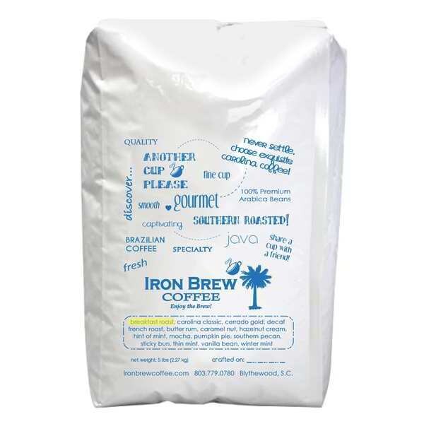 Iron Brew Coffee, Cerrado Gold, Bag, Caffeinated, Ground, 5 lb - C-1CT5CG