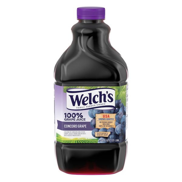 Welchs Welch's 100% Purple Grape Plastic Juice 64 oz. Bottle, PK8 - WPD21100