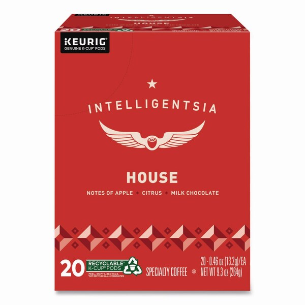 Intelligentsia House Blend Coffee K-Cups, Light Roast, 20PK - 5000371868