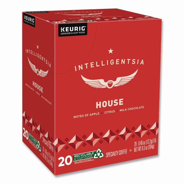 Intelligentsia House Blend Coffee K-Cups, Light Roast, 20PK - 5000371868
