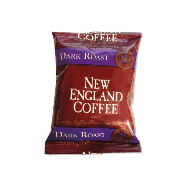 New England Coffee Coffee Portion Packs, French Dark Roast, 2.5 oz Pack, 24/Box - 26190