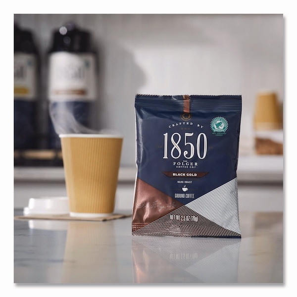 1850 Coffee, 100% Arabica, Fraction Pack, Caffeinated, Ground, 60 oz, 24 PK - 21512