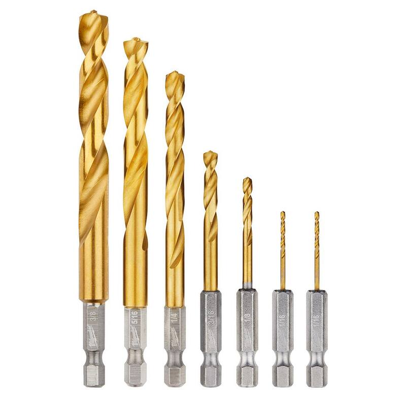 Juego de brocas de titanio Milwaukee SHOCKWAVE Impact Duty (7 piezas) - 48-89-4637