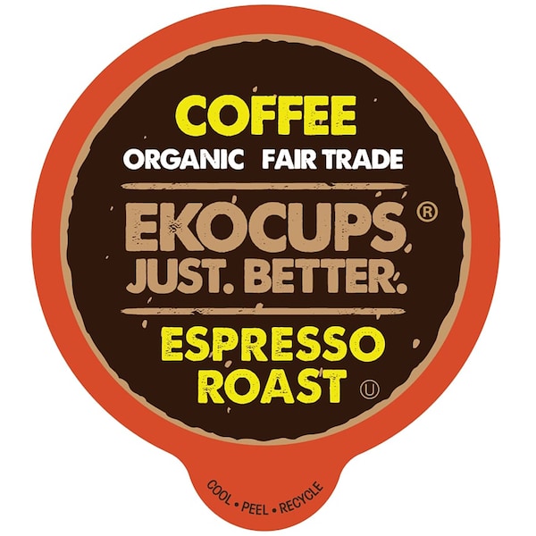 Ekocups EKOCUPS Artisan Organic Espresso Roast Coffee-40 Ct - WM-EKO-ESPRESSO-40