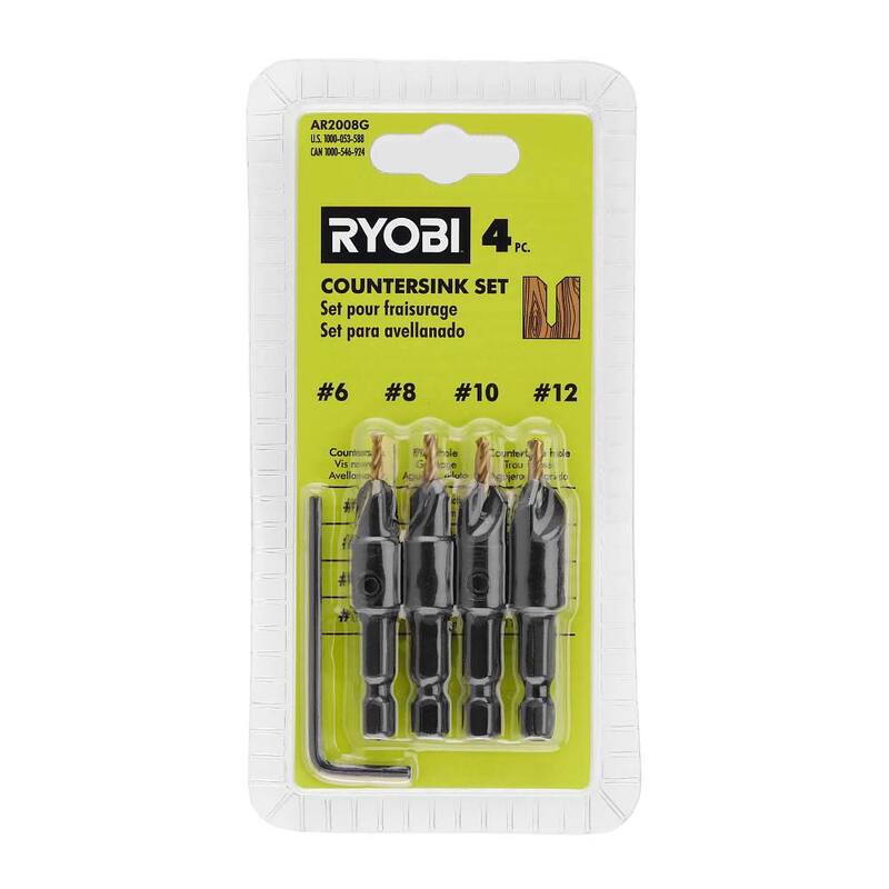 Set de brocas avellanadoras de 5 piezas SpeedLoad+ Power Groove de RYOBI - AR2008G