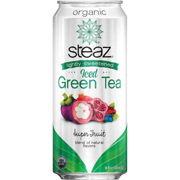 Steaz Steaz Organic Iced Tea Super Fruit 16 oz., PK12 - 093009
