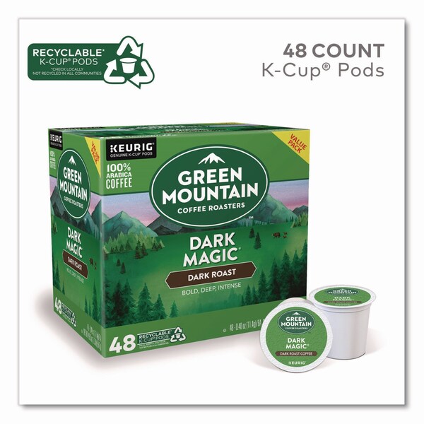 Green Mountain Coffee Dark Magic Extra Bold Coffee K-Cups, 0.4 oz, 48PK - 5000356566