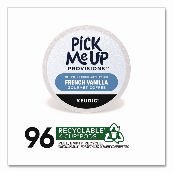 Pick Me Up Provisions French Vanilla Coffee K-Cups, 96PK - PM62434CT