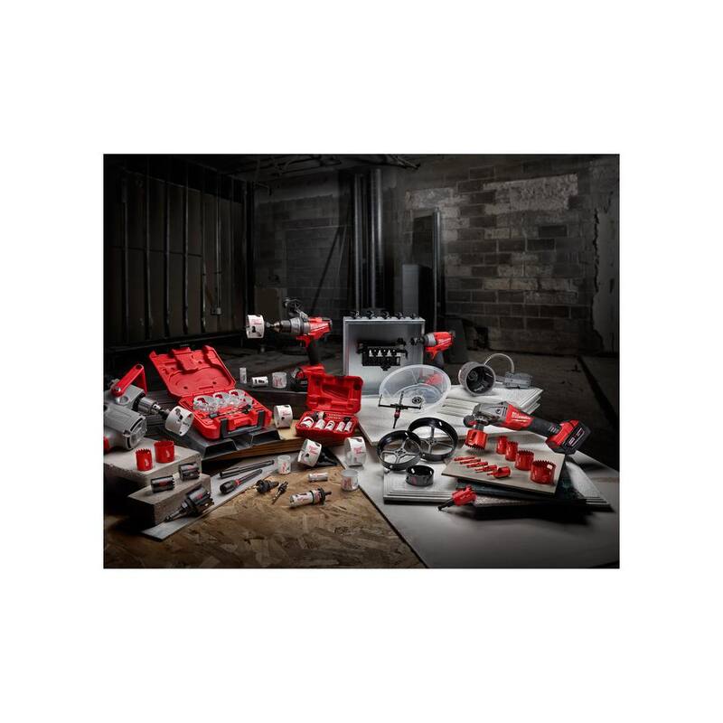 Milwaukee 7/16 pulgadas Adaptador de Sierra de Agujero Grande de Cambio Rápido Sin Vibraciones con Broca Guía - 49-56-9100