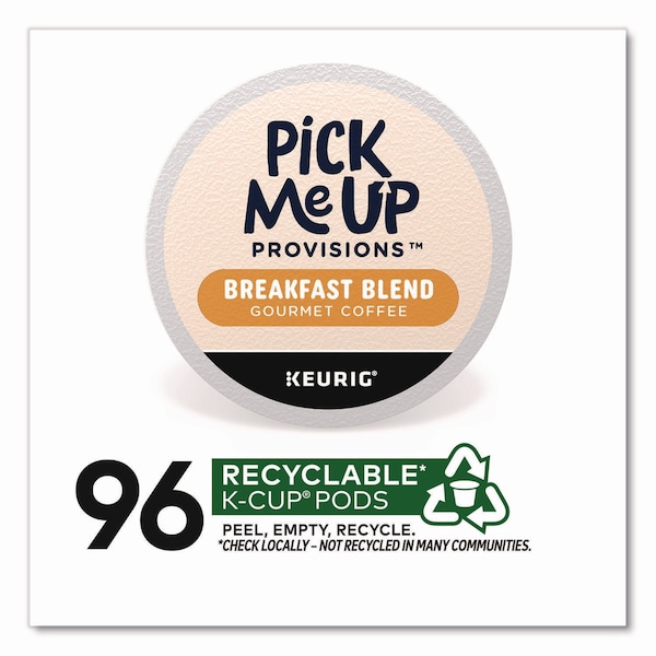 Pick Me Up Provisions Breakfast Blend Coffee K-Cups, 96PK - 52967CT