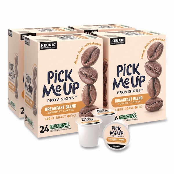 Pick Me Up Provisions Breakfast Blend Coffee K-Cups, 96PK - 52967CT