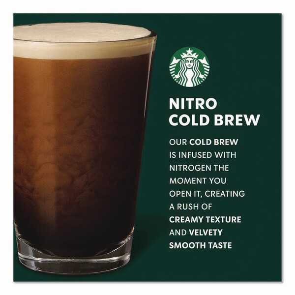 Starbucks Nitro Cold Brew Coffee, Dark Cocoa Sweet Cream, 9.6 oz Can, 12PK - PEP20478