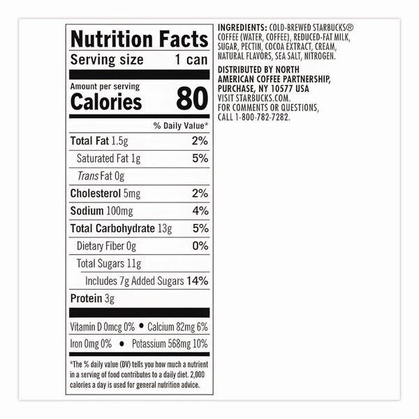 Starbucks Nitro Cold Brew Coffee, Dark Cocoa Sweet Cream, 9.6 oz Can, 12PK - PEP20478