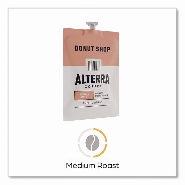Alterra Coffee Freshpack Pods, Donut Shop Blend, Medium Roast, 0.28 oz, 100PK - MDRA200