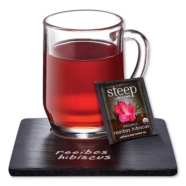Bigelow Steep Tea, Rooibos Hibiscus Herbal Tea, 0.08 oz Tea Bag, 20PK - RCB17713