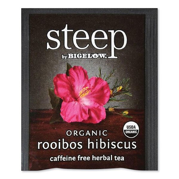 Bigelow Steep Tea, Rooibos Hibiscus Herbal Tea, 0.08 oz Tea Bag, 20PK - RCB17713