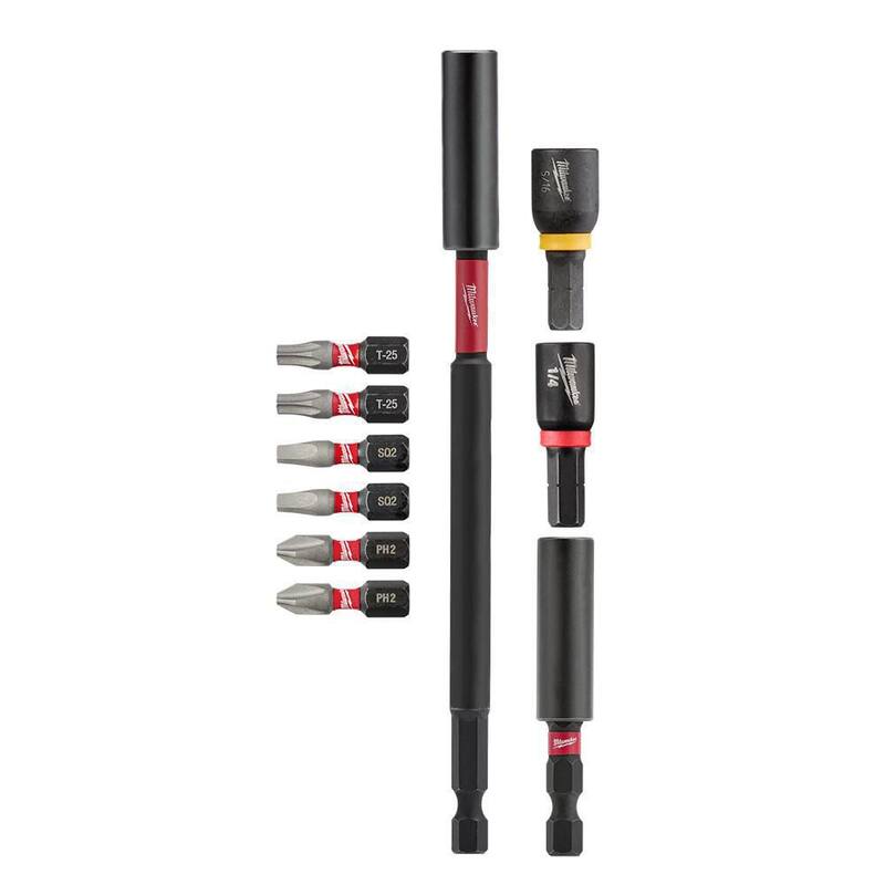 Juego de puntas de destornillador de aleación de acero Milwaukee SHOCKWAVE Impact Duty (10 piezas) - 48-32-4513