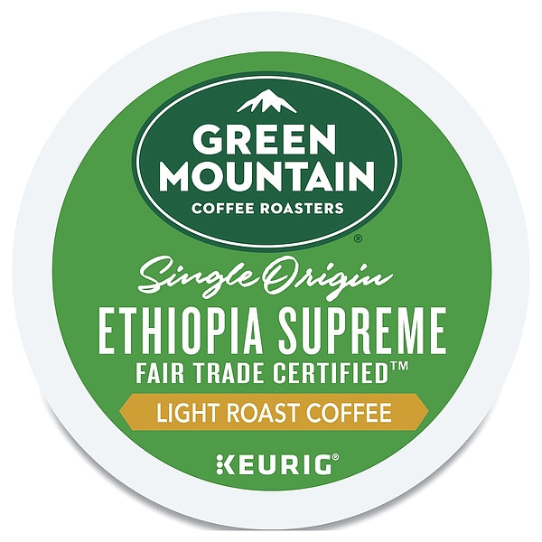 Green Mountain Coffee Coffee, Ethiopian Supreme, Pod, Caffeinated, Ground, 9.6 oz, 24 PK - GMT8488