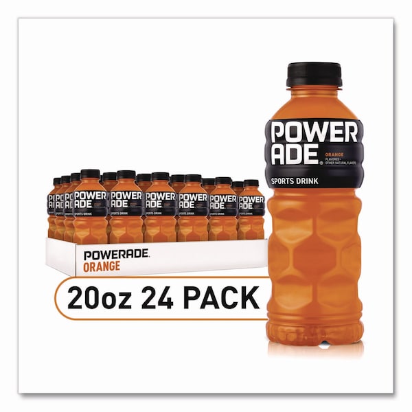 Powerade Sports Drink, Orange, 20 oz Bottle, 24PK - 049000032789