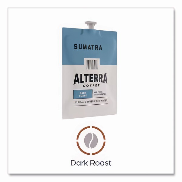 Alterra Coffee Freshpack Pods, Sumatra Blend, Dark Roast, 0.3 oz, 100PK - MDRA194