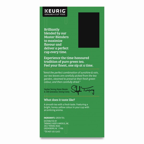 Twinings Tea K-Cups, Green Tea, 0.11 oz, 24PK - TNA85788