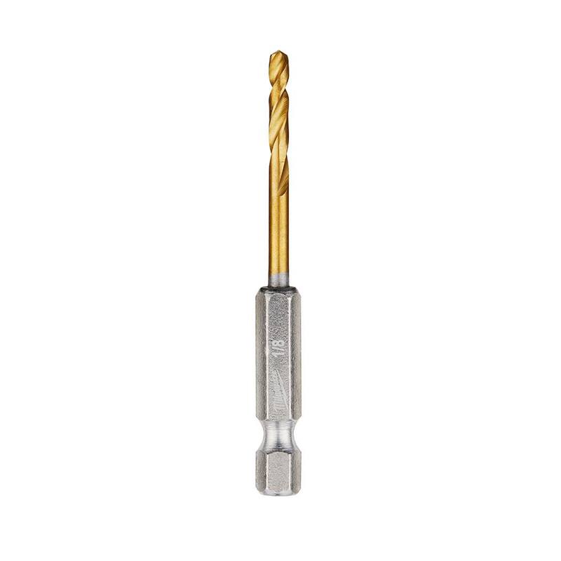Broca helicoidal de titanio de 1/8 de pulgada Milwaukee SHOCKWAVE (paquete de 2) - 48-89-4605