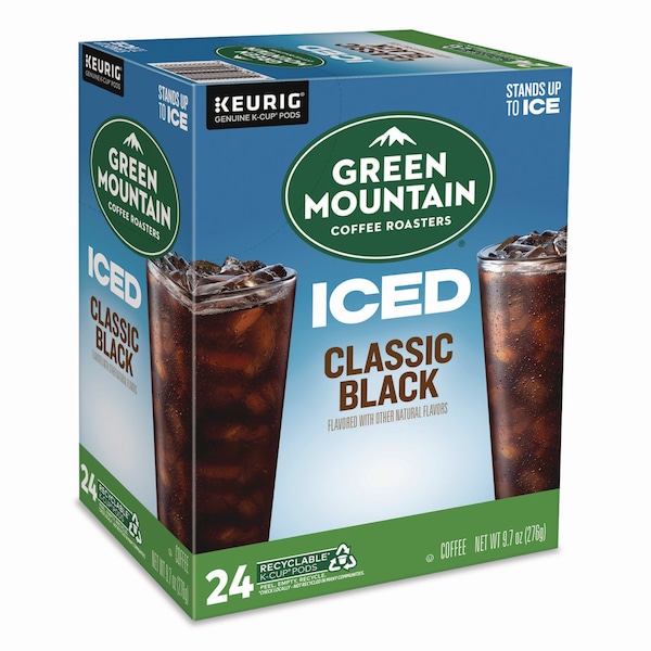 Green Mountain Coffee Classic Black Brew Over Ice Coffee K-Cups, 0.4 oz, 24PK - 5000372042