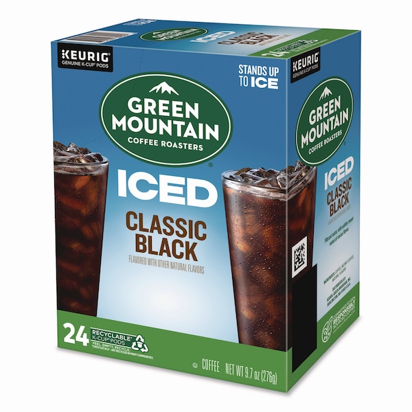 Green Mountain Coffee Classic Black Brew Over Ice Coffee K-Cups, 0.4 oz, 24PK - 5000372042