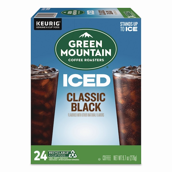 Green Mountain Coffee Classic Black Brew Over Ice Coffee K-Cups, 0.4 oz, 24PK - 5000372042