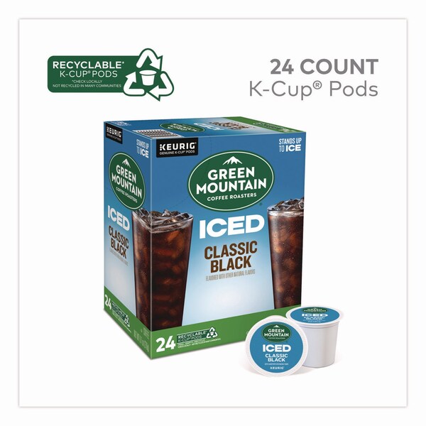 Green Mountain Coffee Classic Black Brew Over Ice Coffee K-Cups, 0.4 oz, 24PK - 5000372042