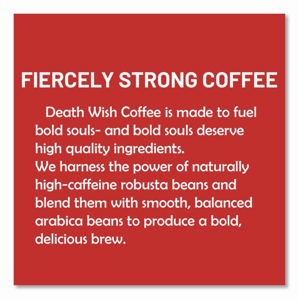 Death Wish Coffee Co. Coffee Frac Pack, Regular, 3.25 oz Fraction Pack, 25PK - EWC34354