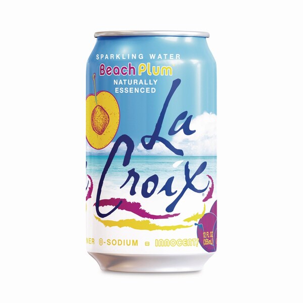 Lacroix Sparkling Water, Beach Plum, 12 oz Can, 24PK - NAV40114