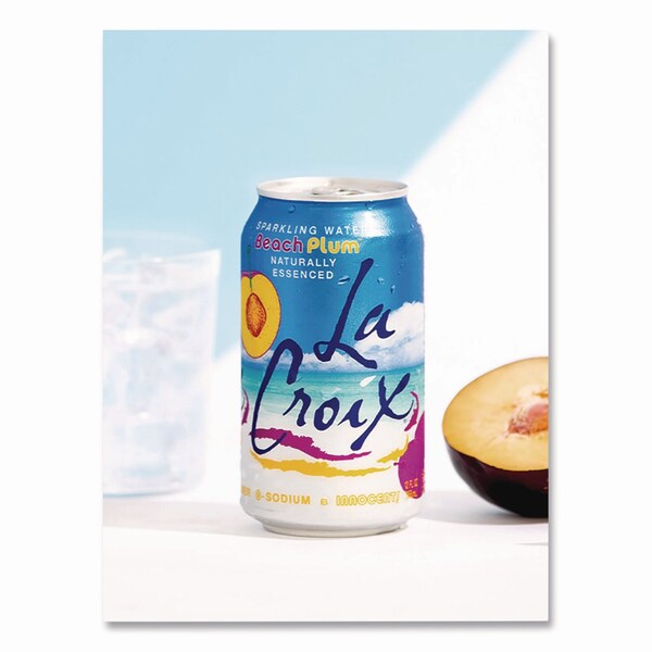 Lacroix Sparkling Water, Beach Plum, 12 oz Can, 24PK - NAV40114