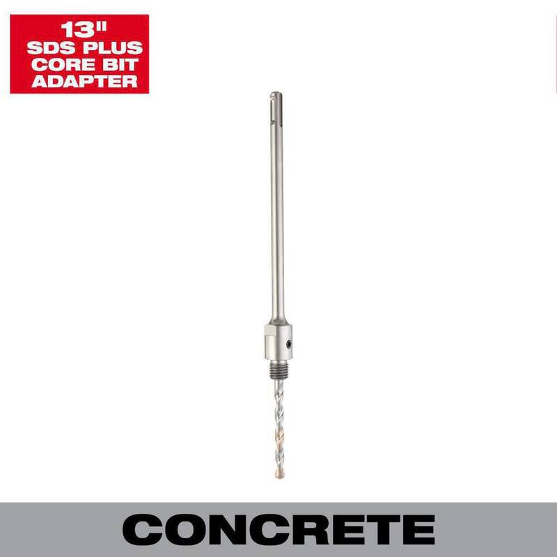 Adaptador de broca de núcleo de albañilería de carburo SDS-PLUS de 3/8 pulg. x 13 pulg. Milwaukee (2 piezas) - 48-20-3582